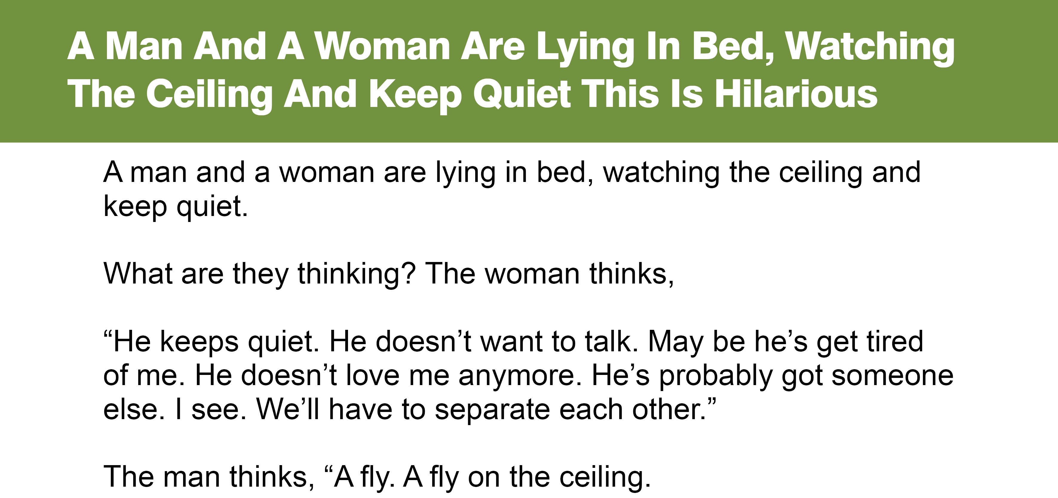 A Man And A Woman Are Lying In Bed Watching The Ceiling And Keep