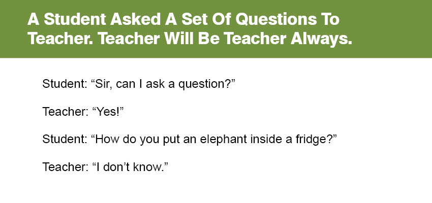 A Student Asked A Set Of Questions To Teacher.