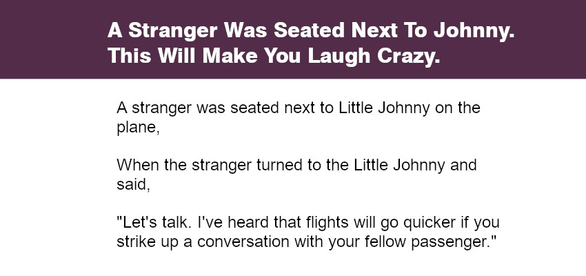 A Stranger Was Seated Next To Johnny