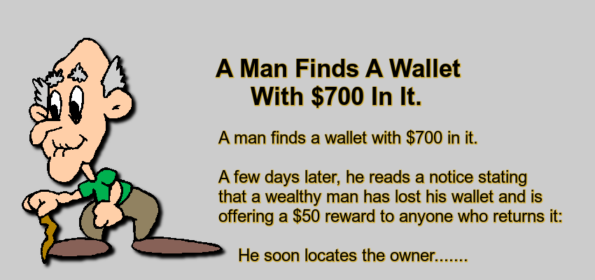 A Man Finds A Wallet With $700 In It.