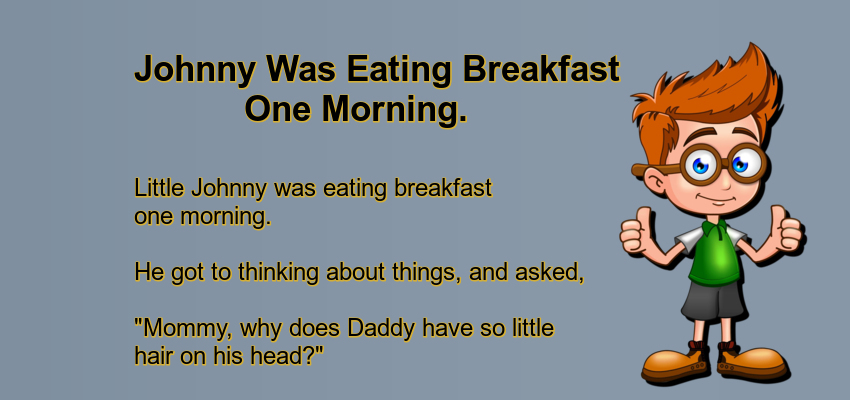 Johnny Was Eating Breakfast One Morning.