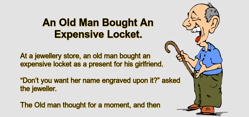 An Old Man Bought An Expensive Locket.